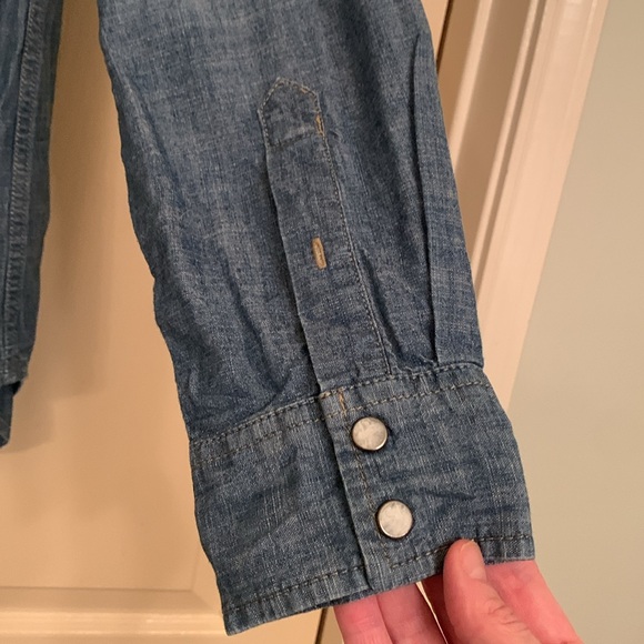 American Eagle Western Snapbuttons 100% Cotton Ombré Vintage Slim size M - Picture 8 of 8